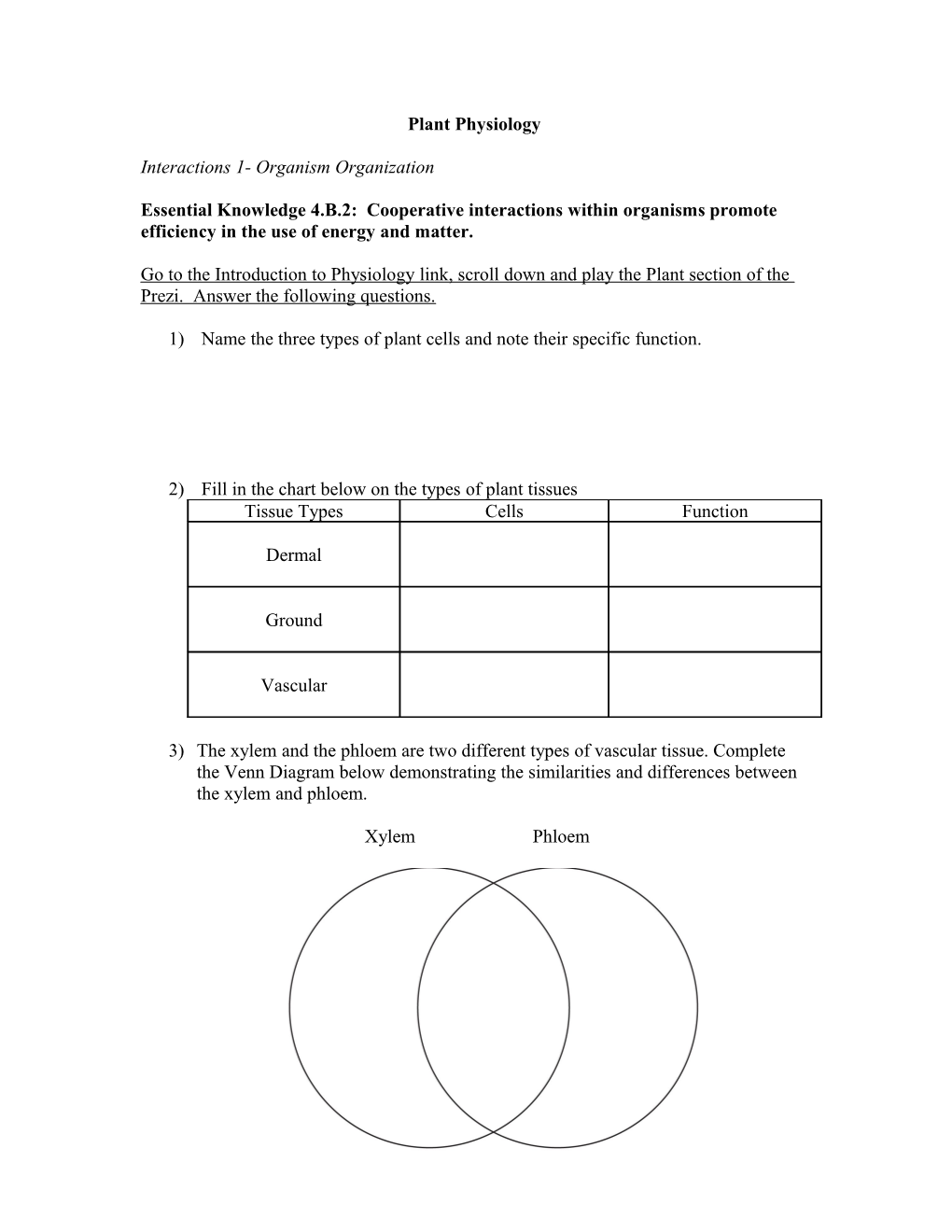 Introduction to the Physiology Unit and Kingdom Protista