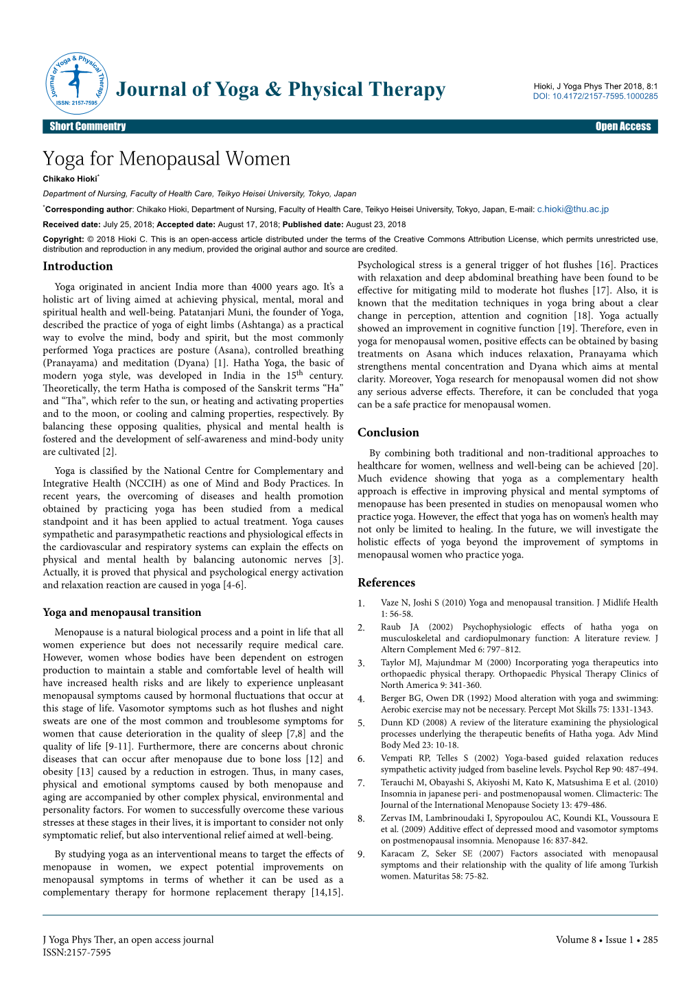 Yoga for Menopausal Women