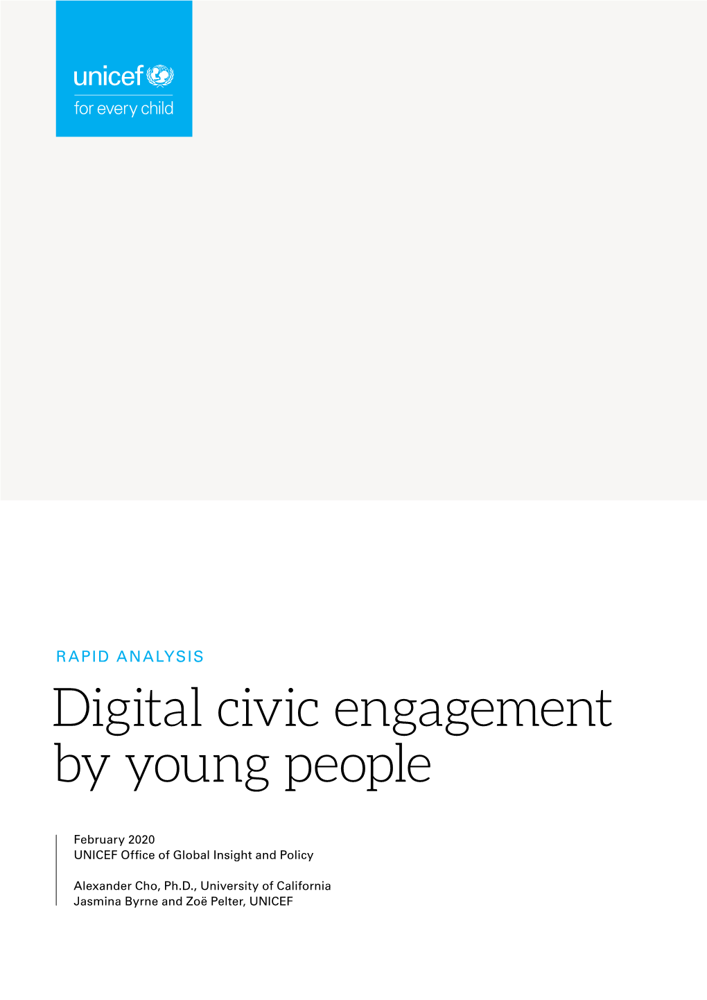 Digital Civic Engagement by Young People