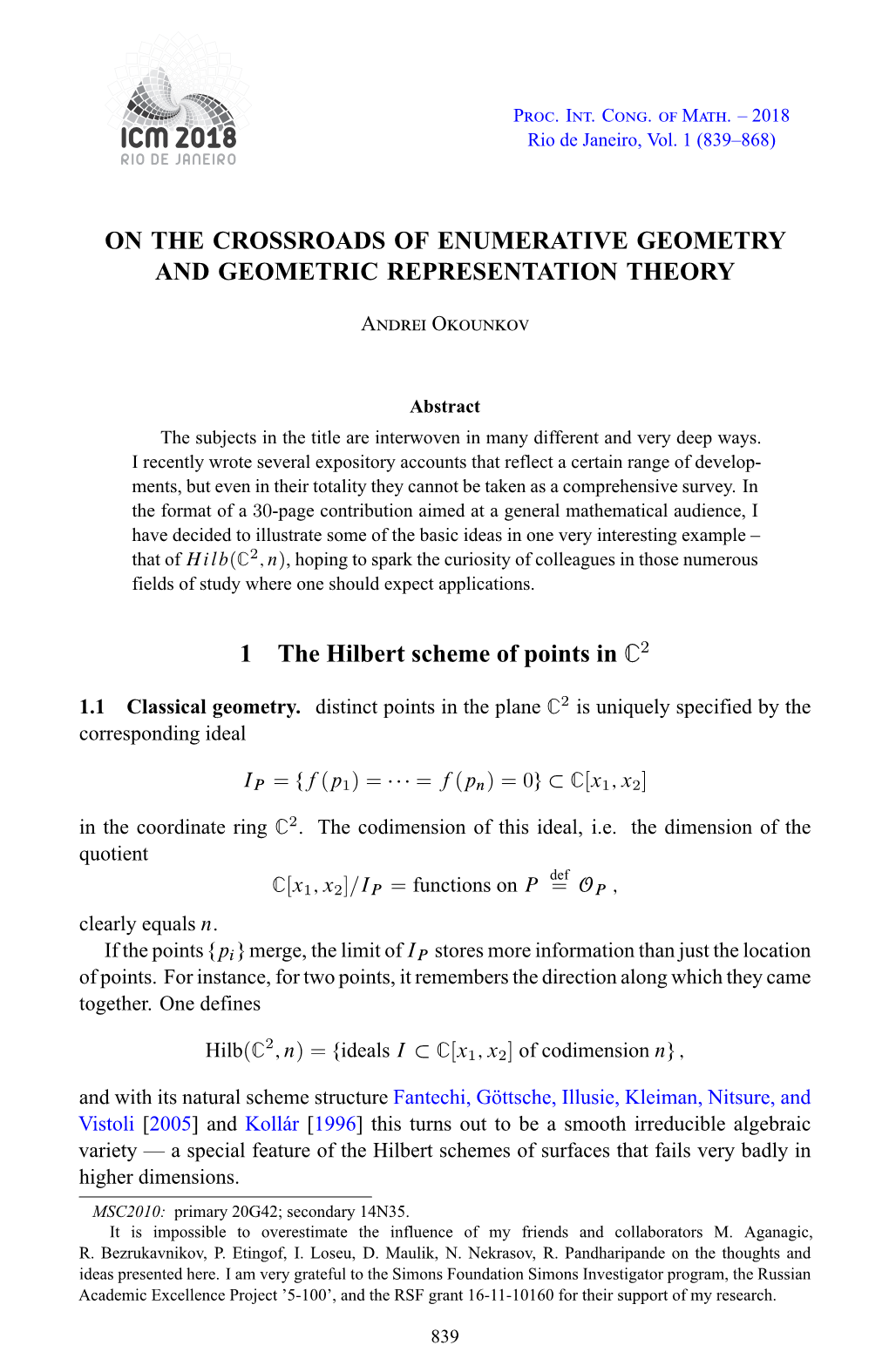 On the Crossroads of Enumerative Geometry and Geometric Representation Theory