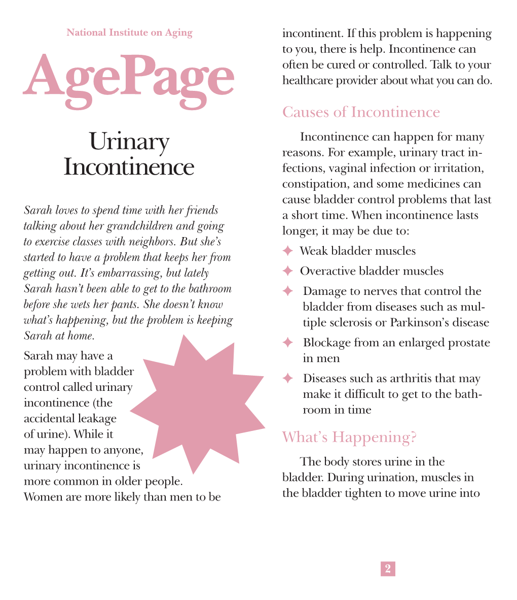 Agepage: Urinary Incontinence