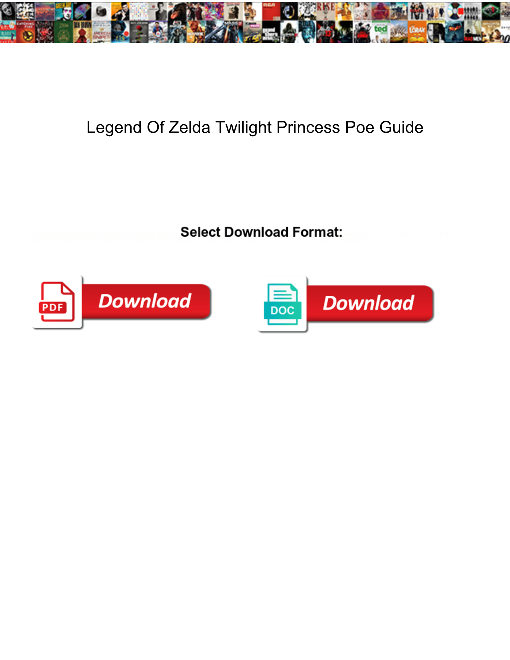 Legend of Zelda Twilight Princess Poe Guide