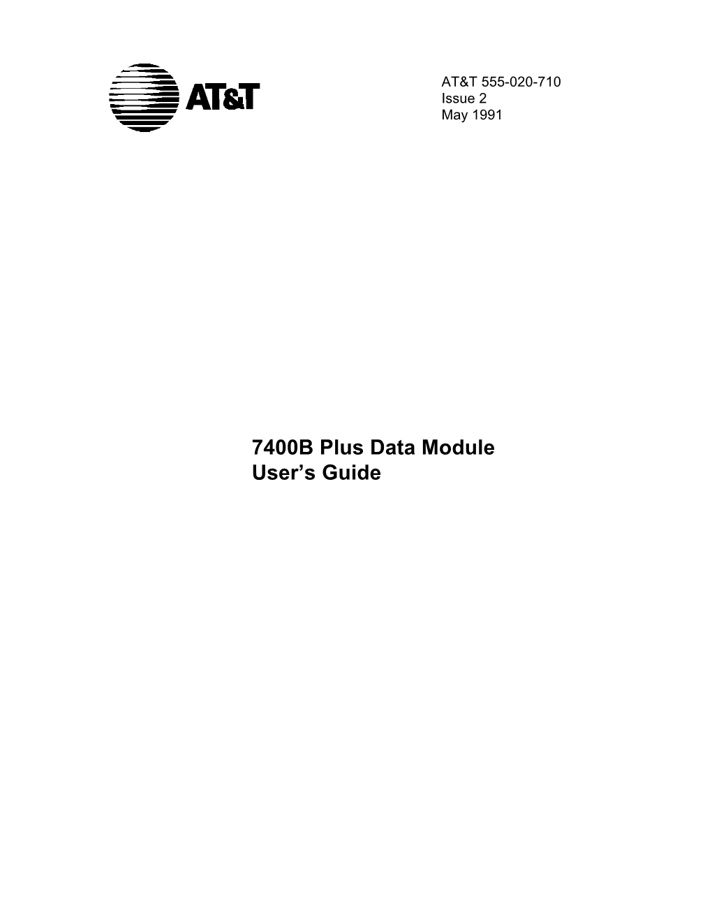 7400B Plus Data Module User's Guide
