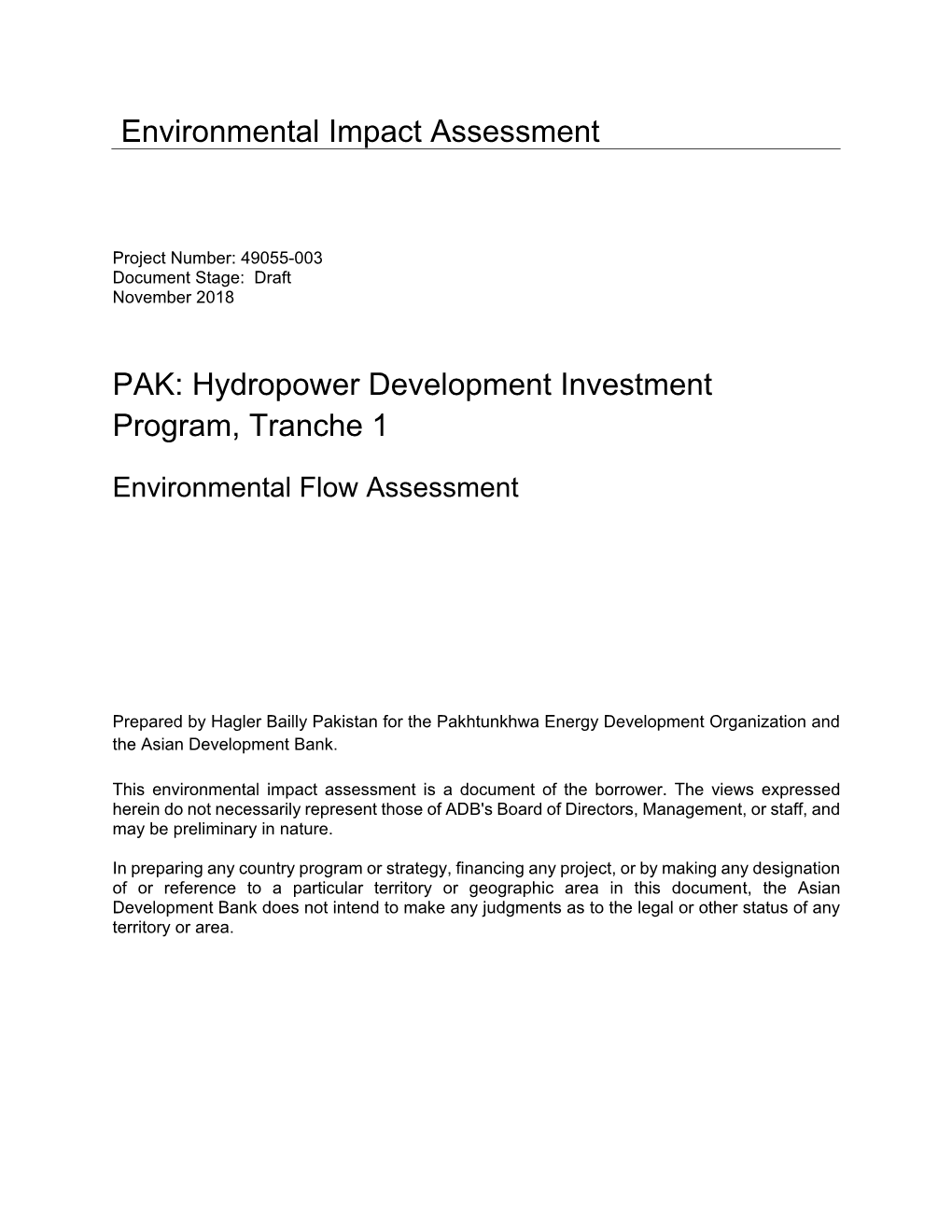 Environmental Flow Assessment