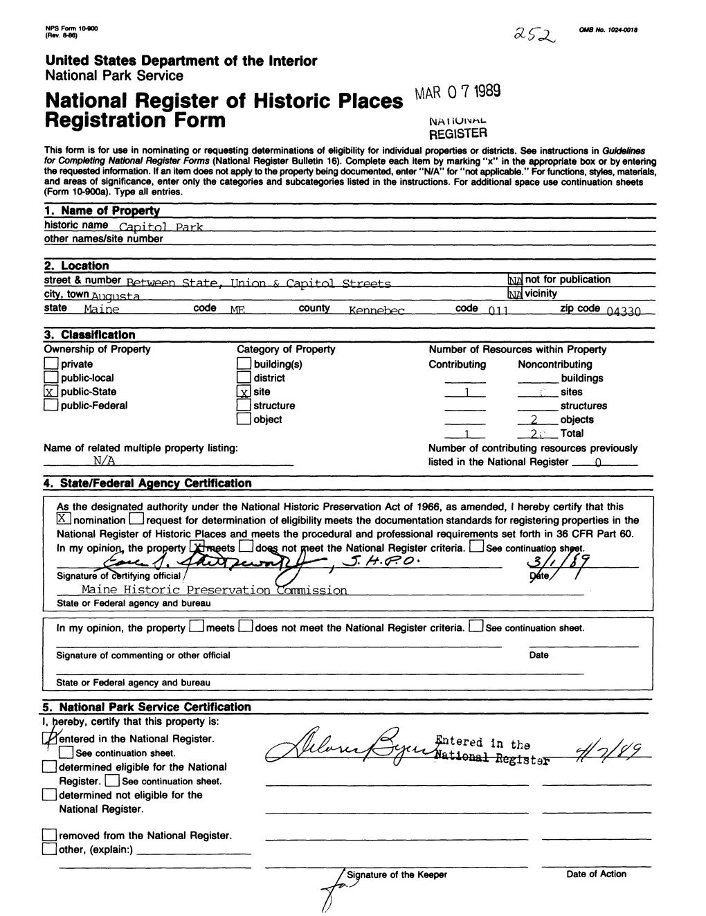 National Register of Historic Places Continuation Sheet