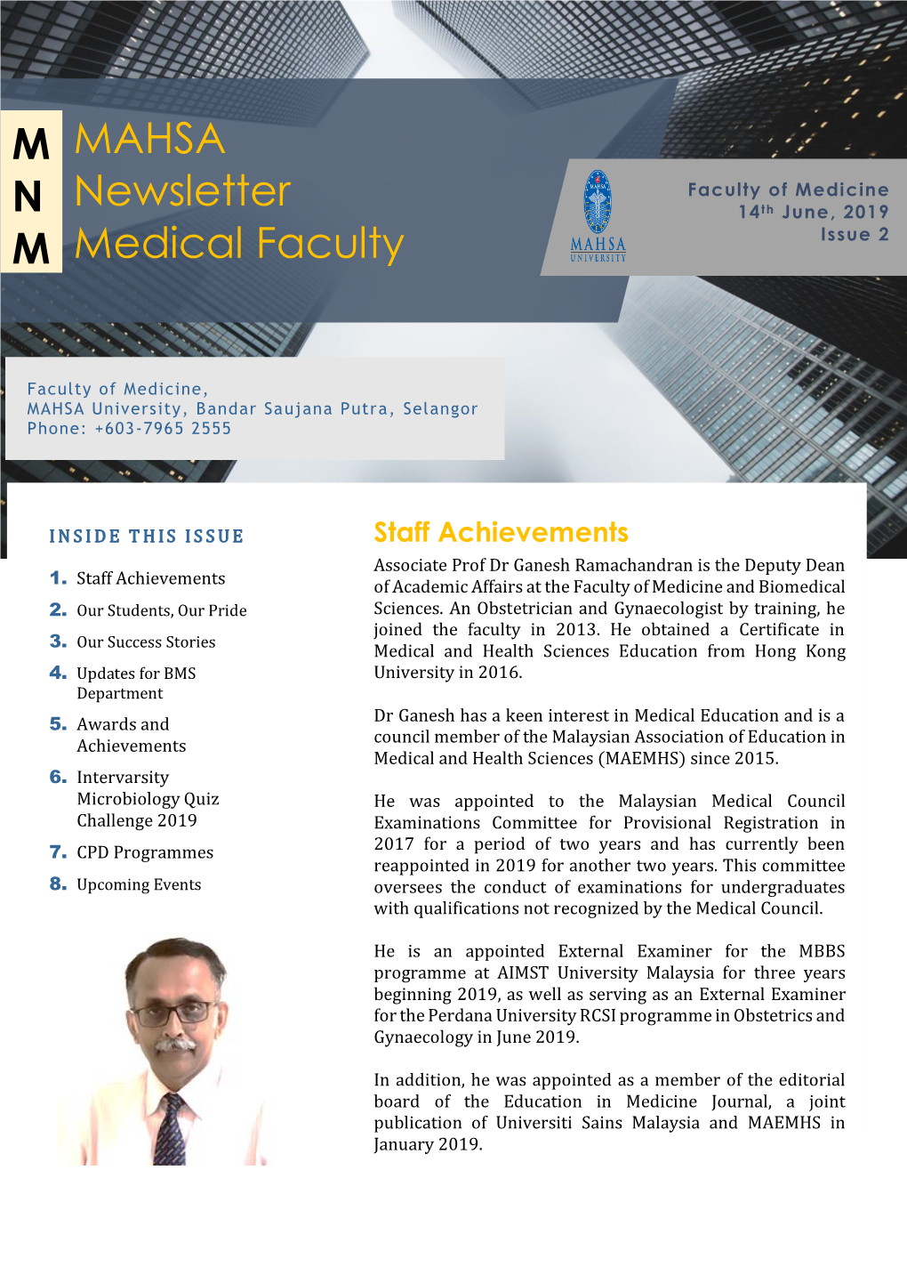 MAHSA Newsletter Medical Faculty M