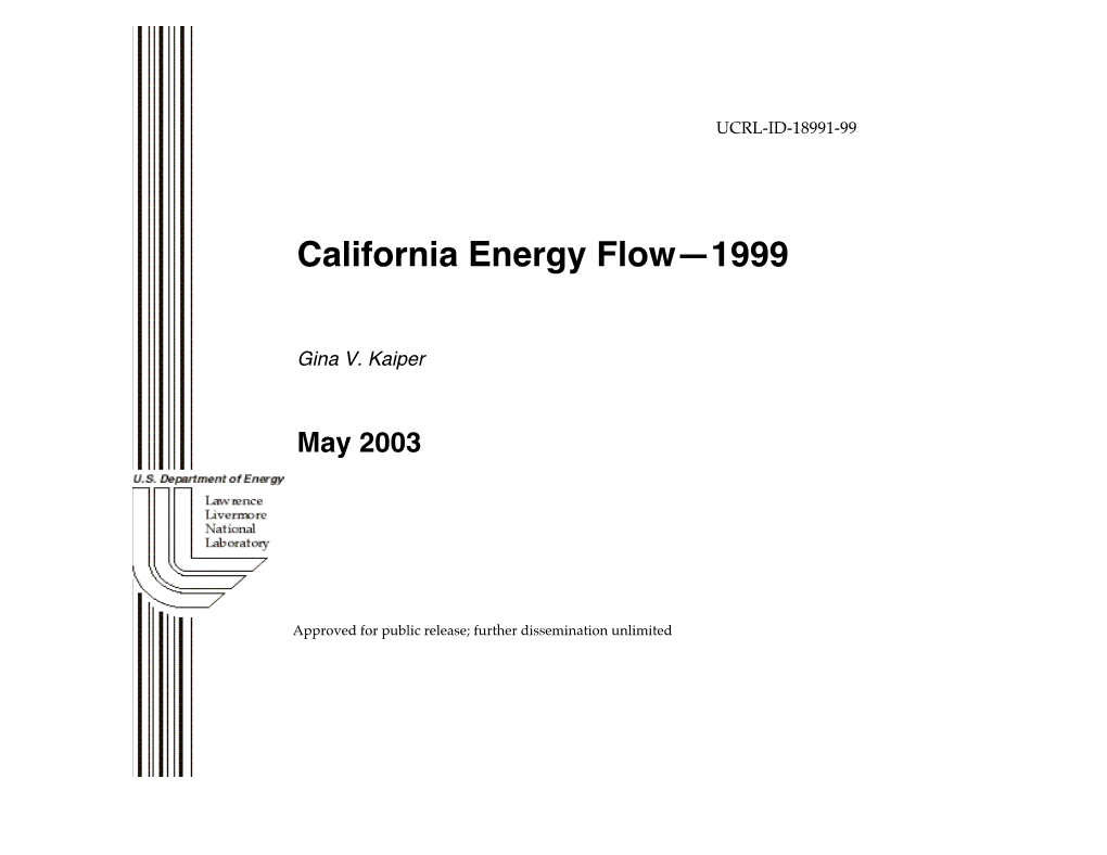 California Energy Flow—1999