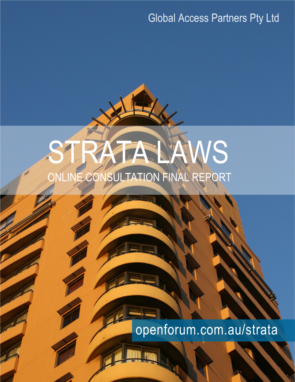 Strata Laws Online Consultation Final Report