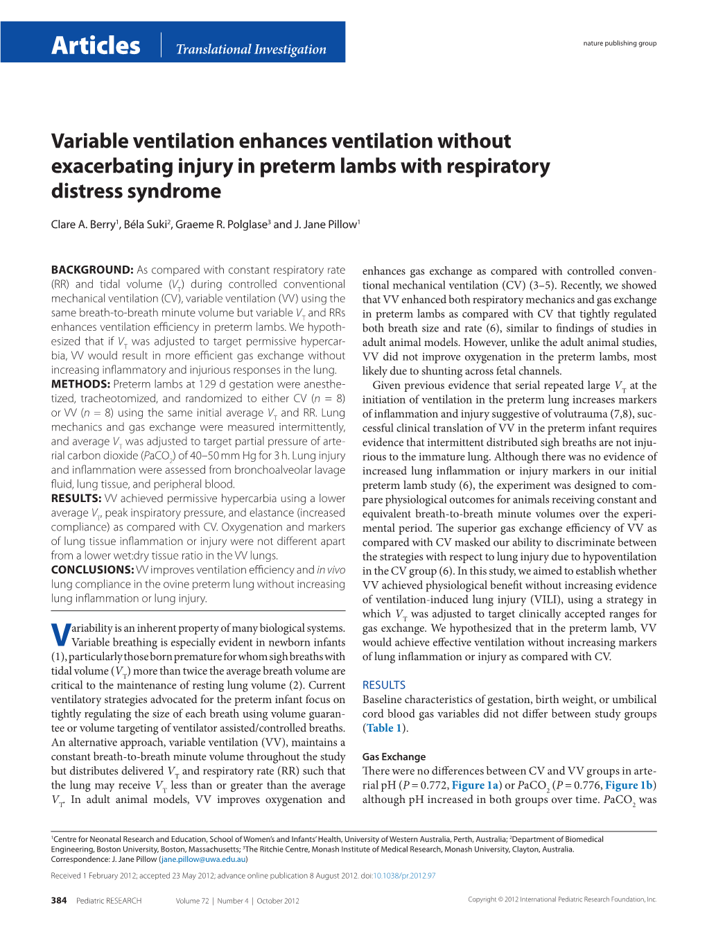 Variable Ventilation Enhances Ventilation Without Exacerbating