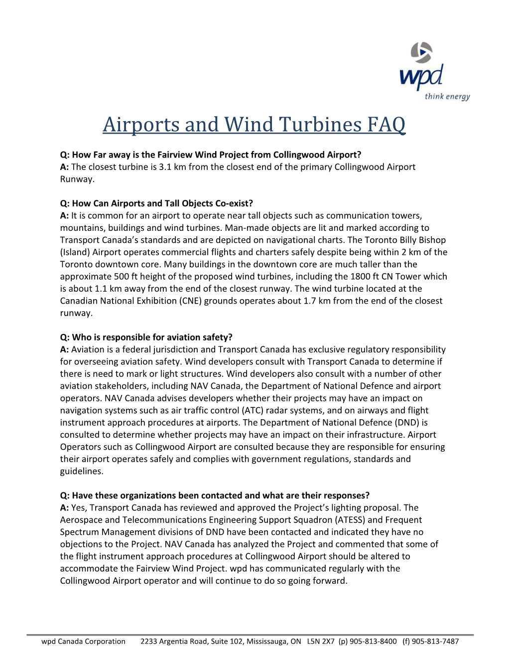 Airports and Wind Turbines FAQ