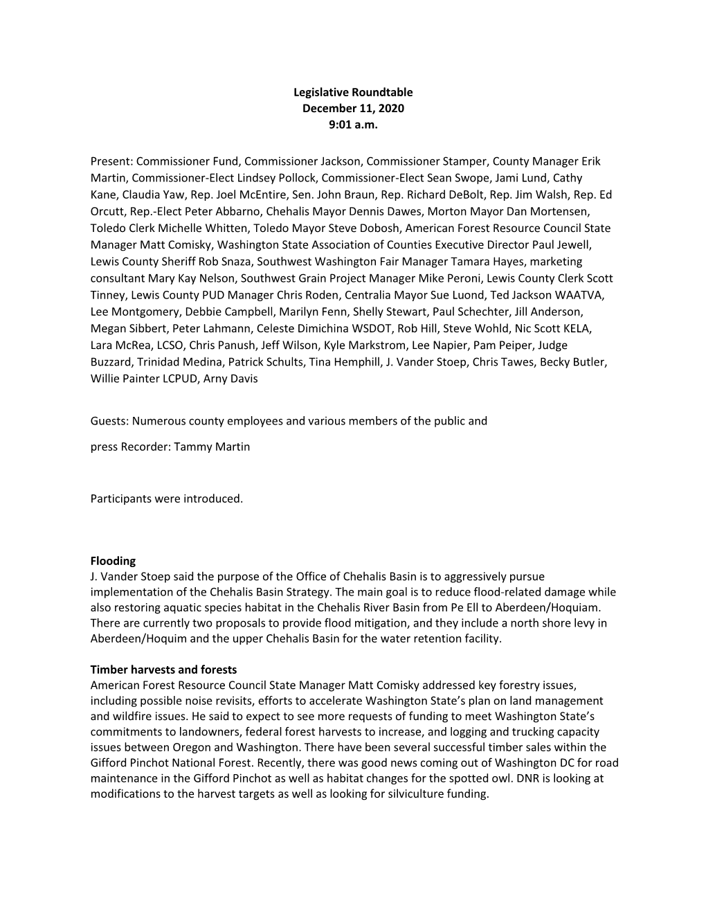 2019-11-01 Legislative Roundtable.Docx