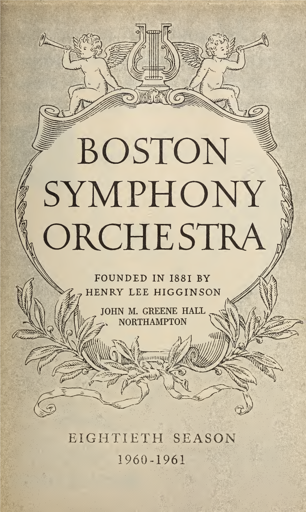 Boston Symphony Orchestra Concert Programs, Season 80, 1960