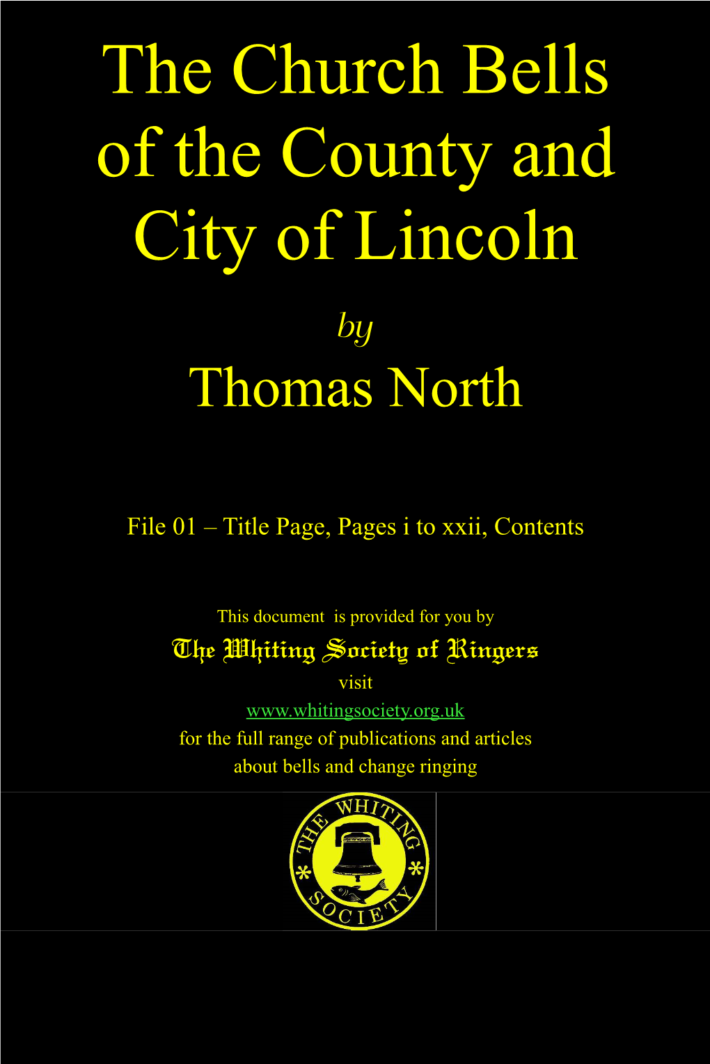 The Church Bells of the County and City of Lincoln