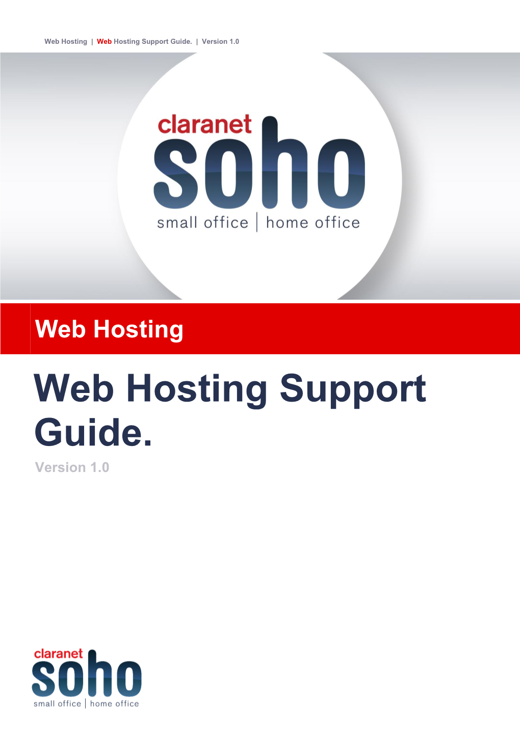 Web Hosting Support Guide. | Version 1.0