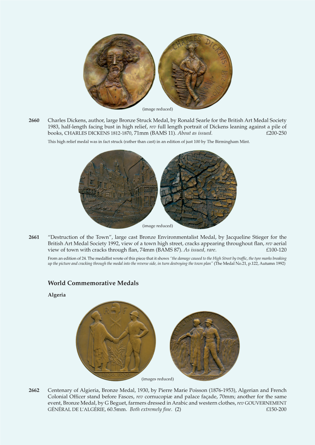 World Commemorative Medals