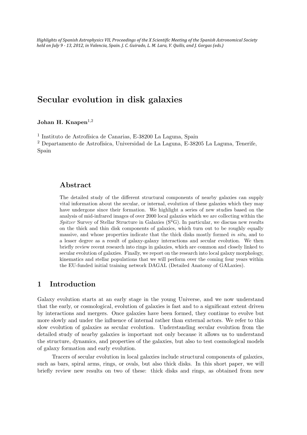 Secular Evolution in Disk Galaxies