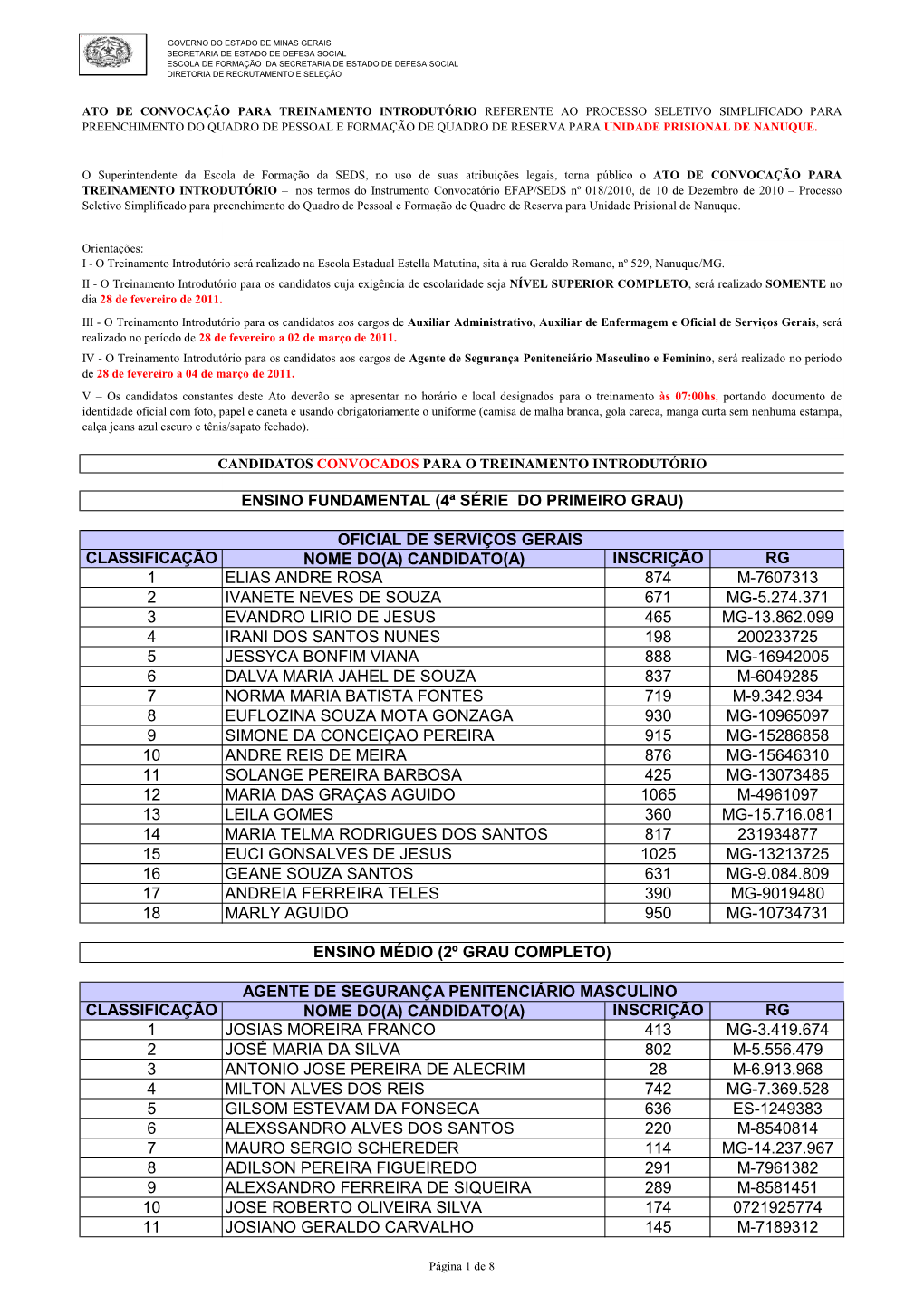 Inscrição Rg 1 Elias Andre Rosa 874 M-7607313 2 Ivanete