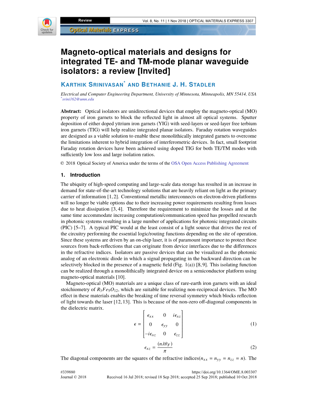 Magneto-Optical Materials and Designs for Integrated TE- and TM-Mode Planar Waveguide Isolators: a Review [Invited]