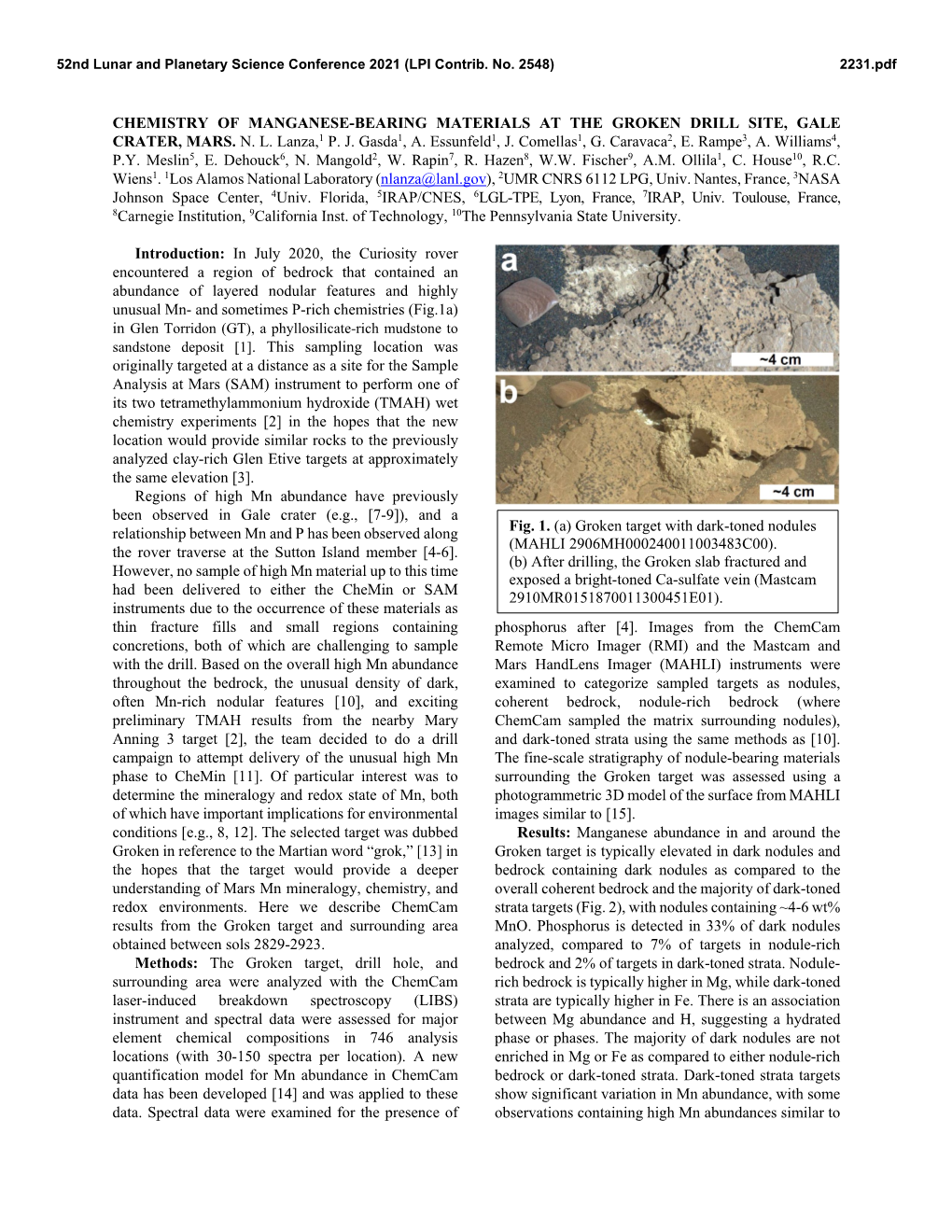 Chemistry of Manganese-Bearing Materials at the Groken Drill Site, Gale Crater, Mars