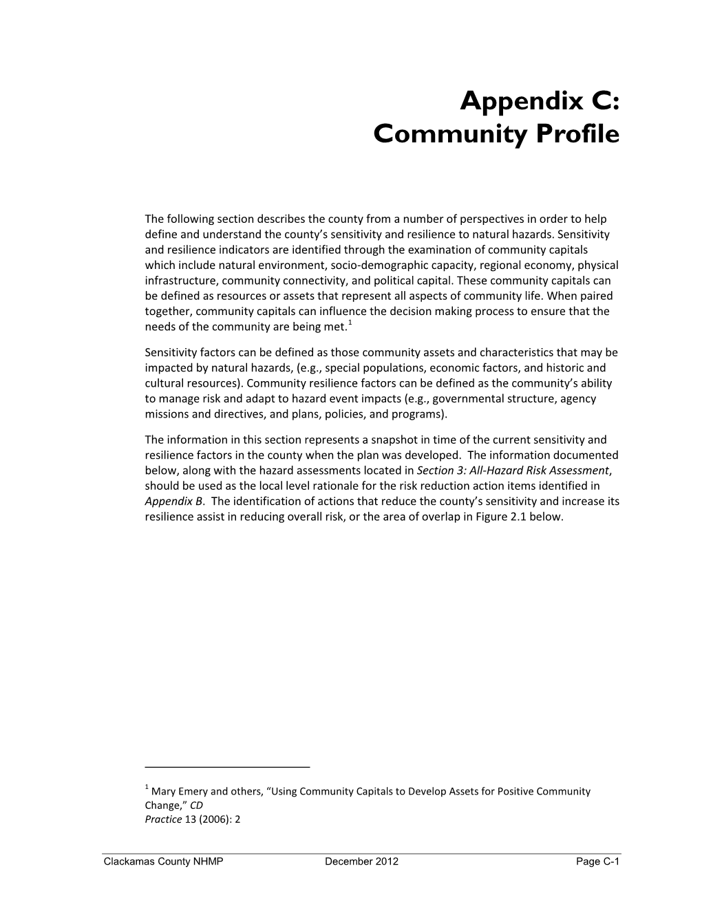 Community Profile