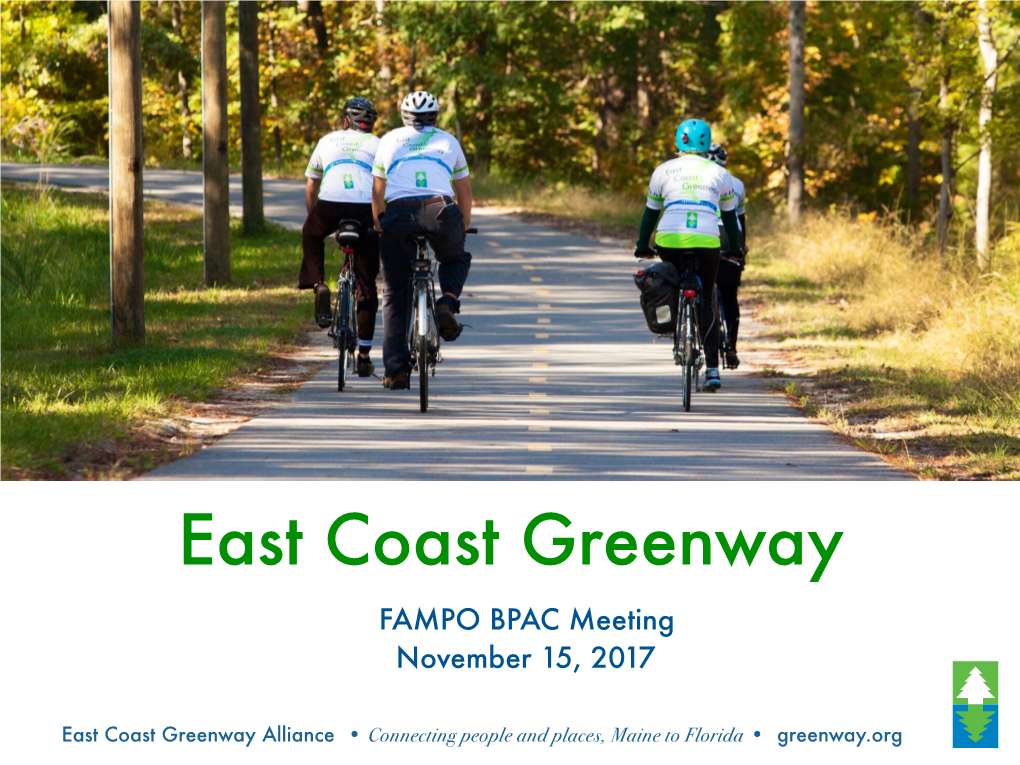 East Coast Greenway Discussion