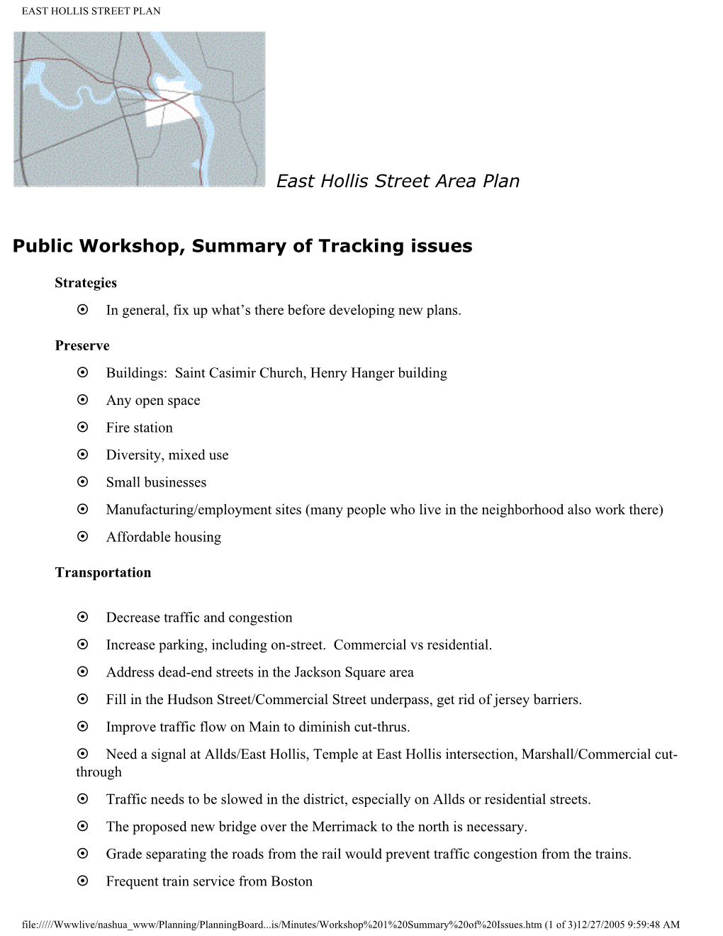 Public Workshop 1 Summary (PDF)