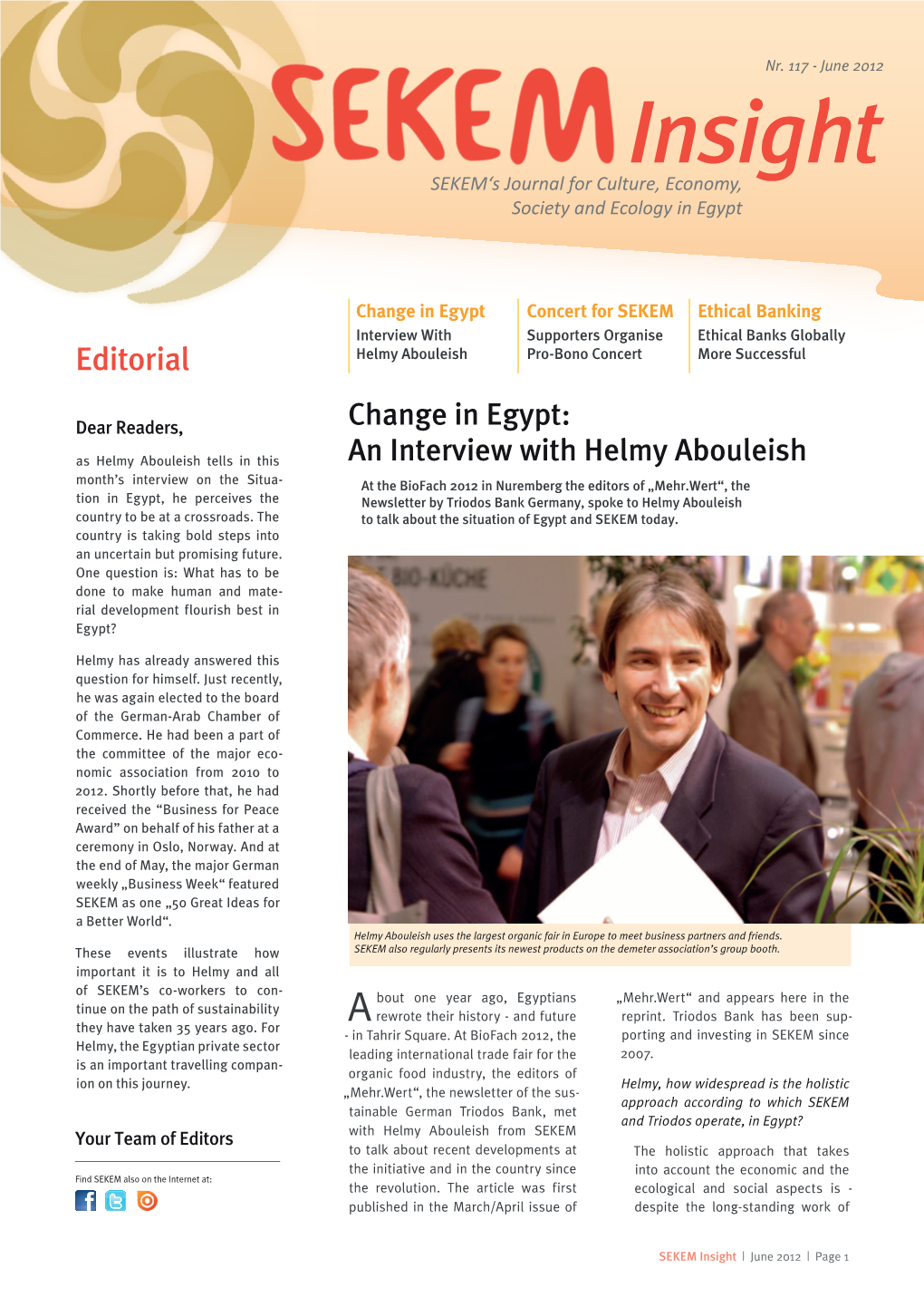 Insight SEKEM‘S Journal for Culture, Economy, Society and Ecology in Egypt