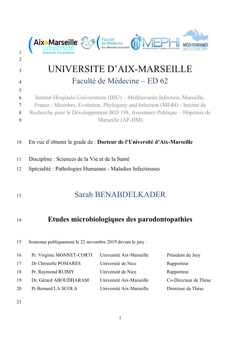 Universite D'aix-Marseille