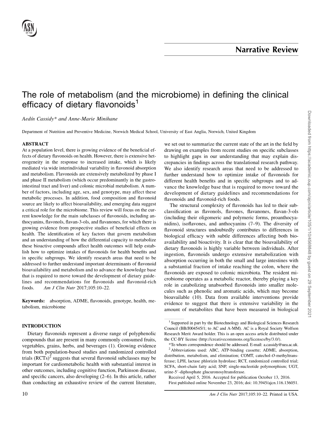 In Defining the Clinical Efficacy of Dietary Flavonoids