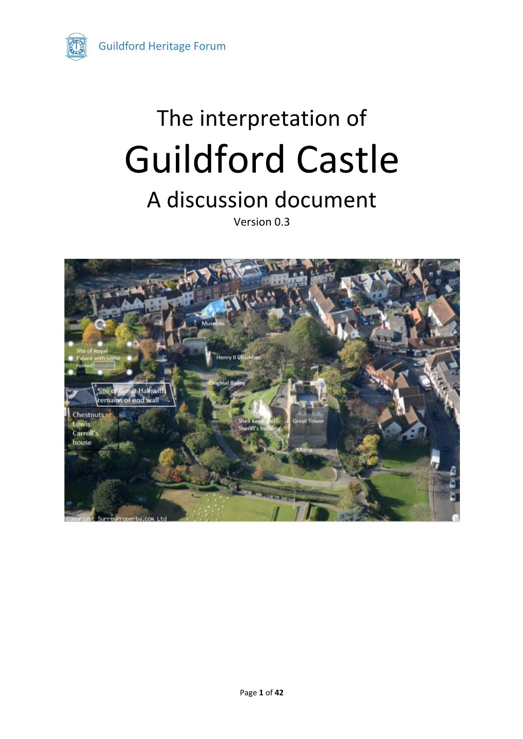 Guildford Castle a Discussion Document Version 0.3