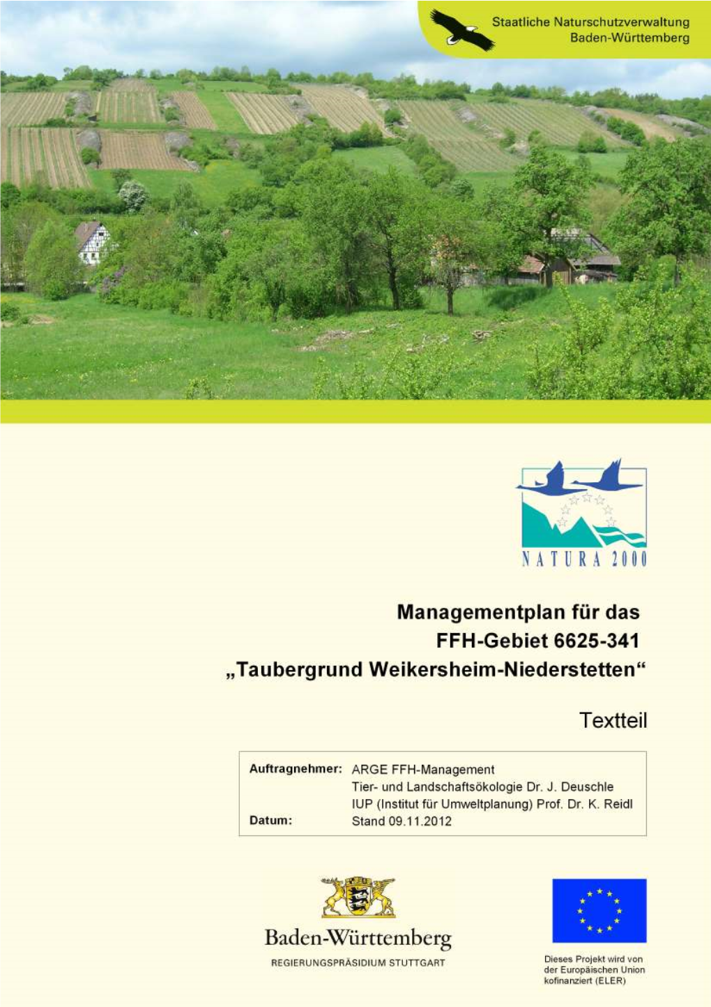 Taubergrund Weikersheim- Niederstetten« Inhaltsverzeichnis I