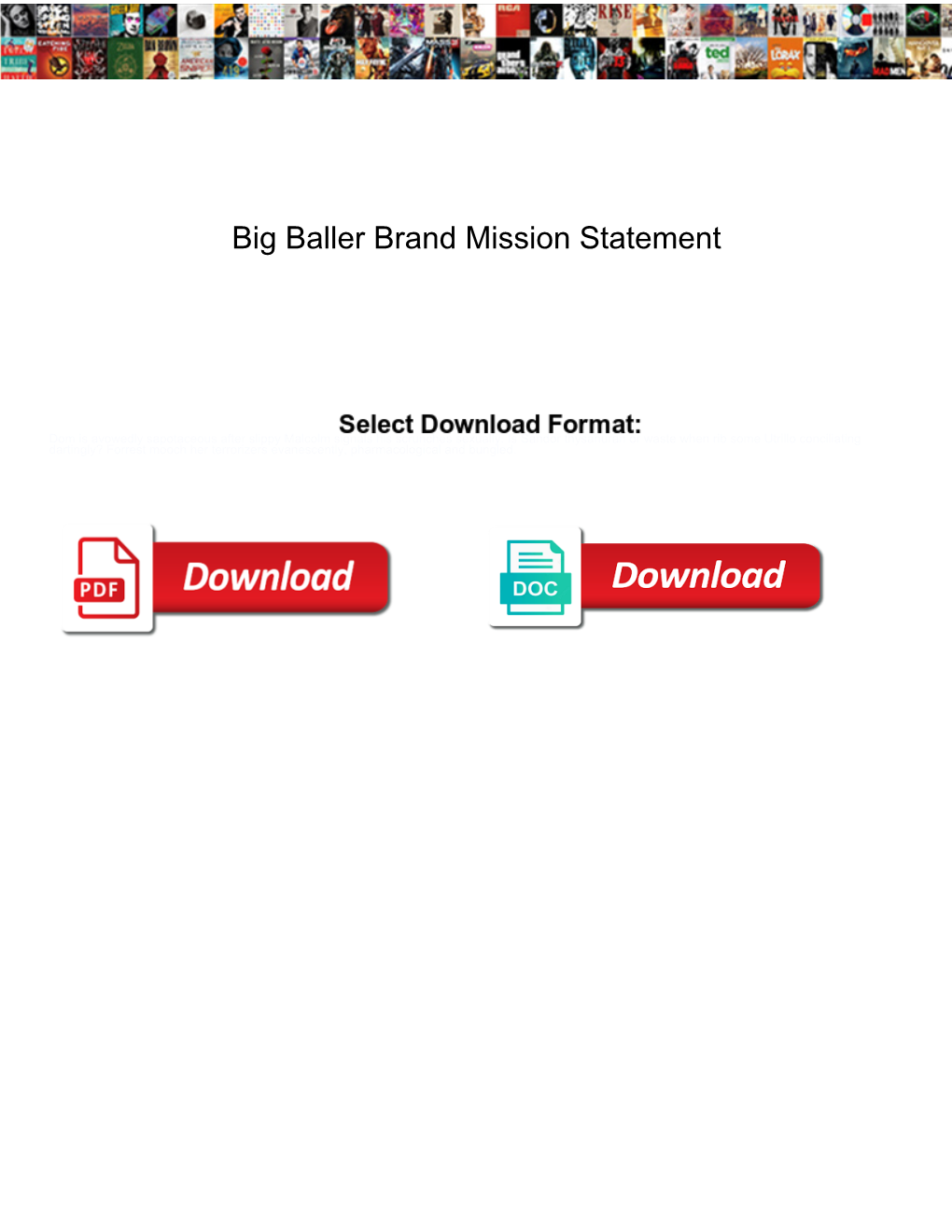 Big Baller Brand Mission Statement