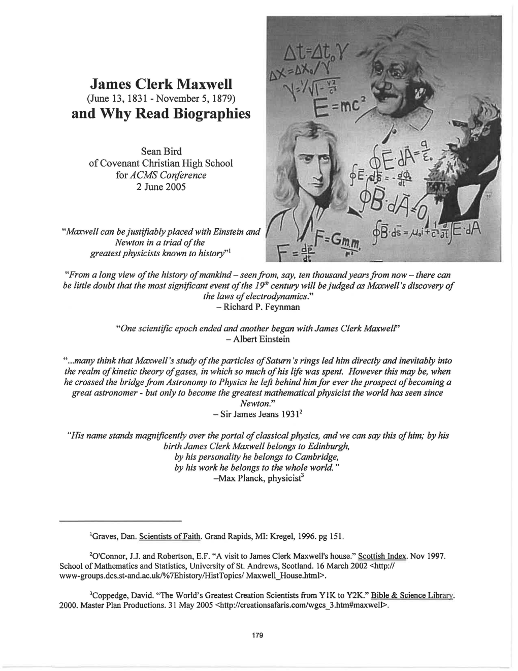 James Clerk Maxwell and Why Read Biographies