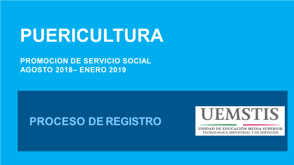 Promocion De Servicio Social Agosto 2018– Enero 2019