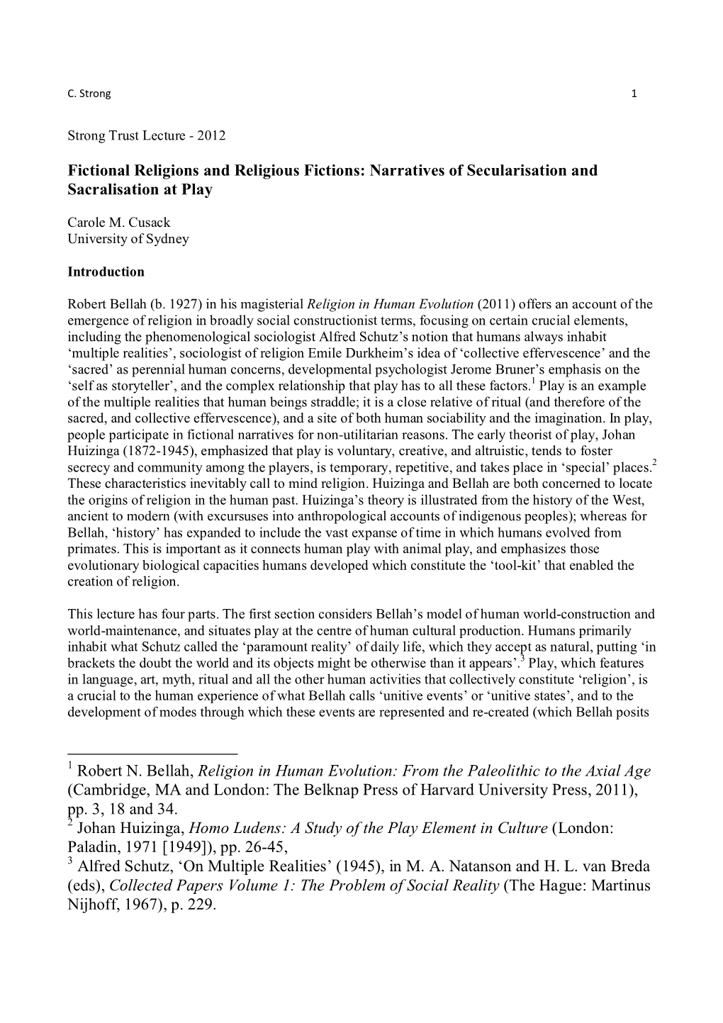 Fictional Religions and Religious Fictions: Narratives of Secularisation and Sacralisation at Play