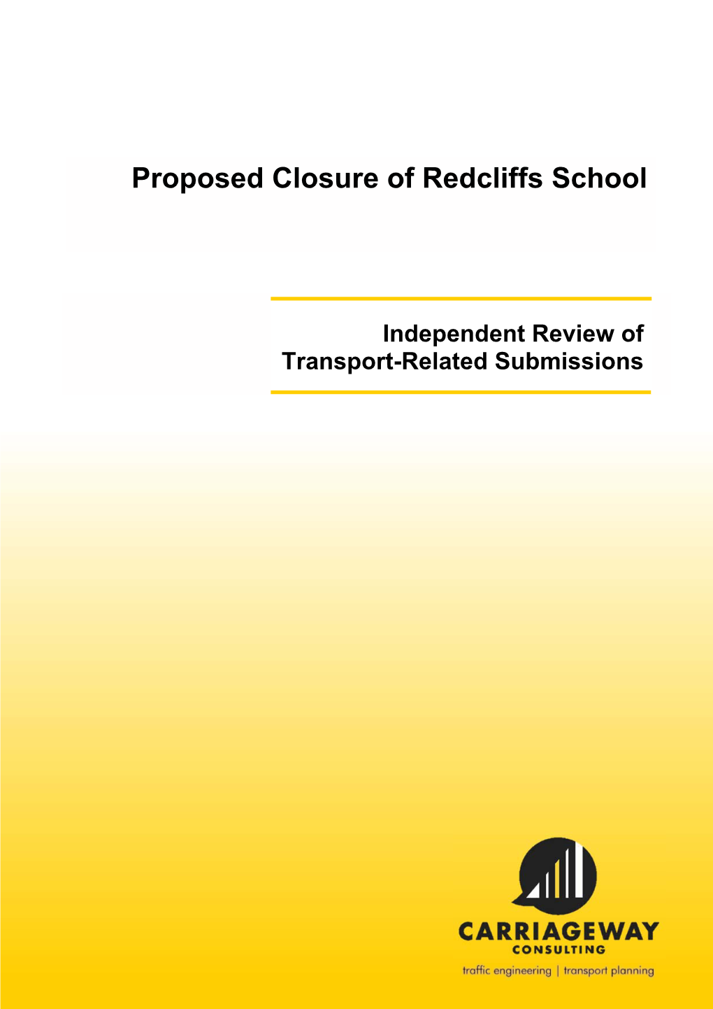 Proposed Closure of Redcliffs School