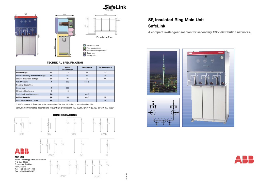 SF Insulated Ring Main Unit Safelink