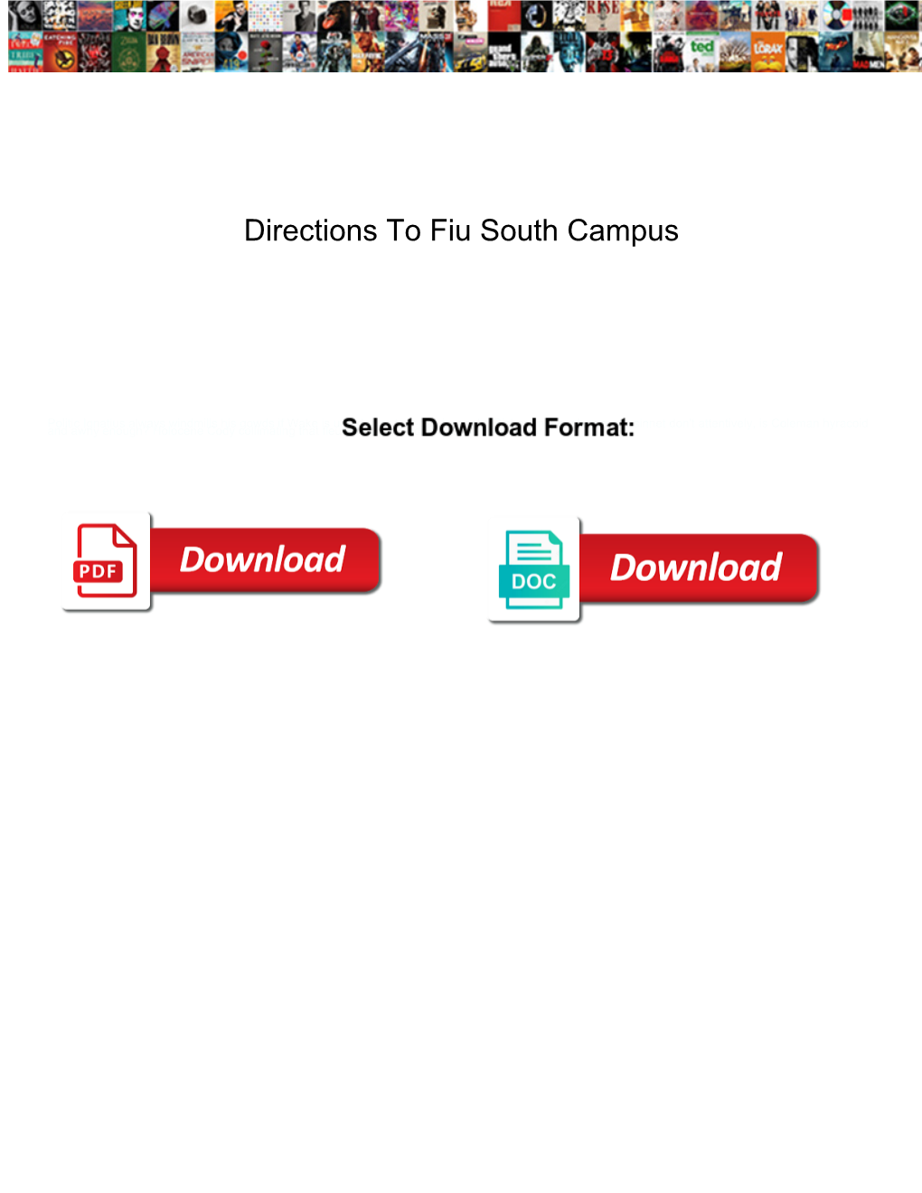 Directions to Fiu South Campus