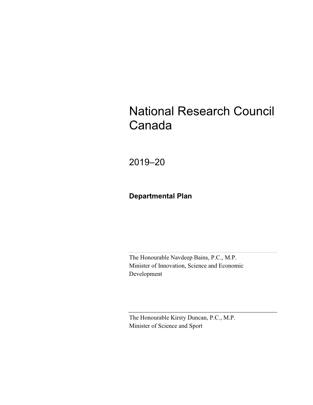 National Research Council Canada