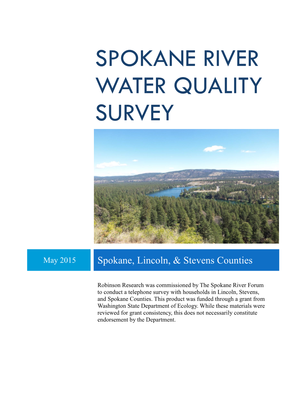 Spokane River Water Quality Survey