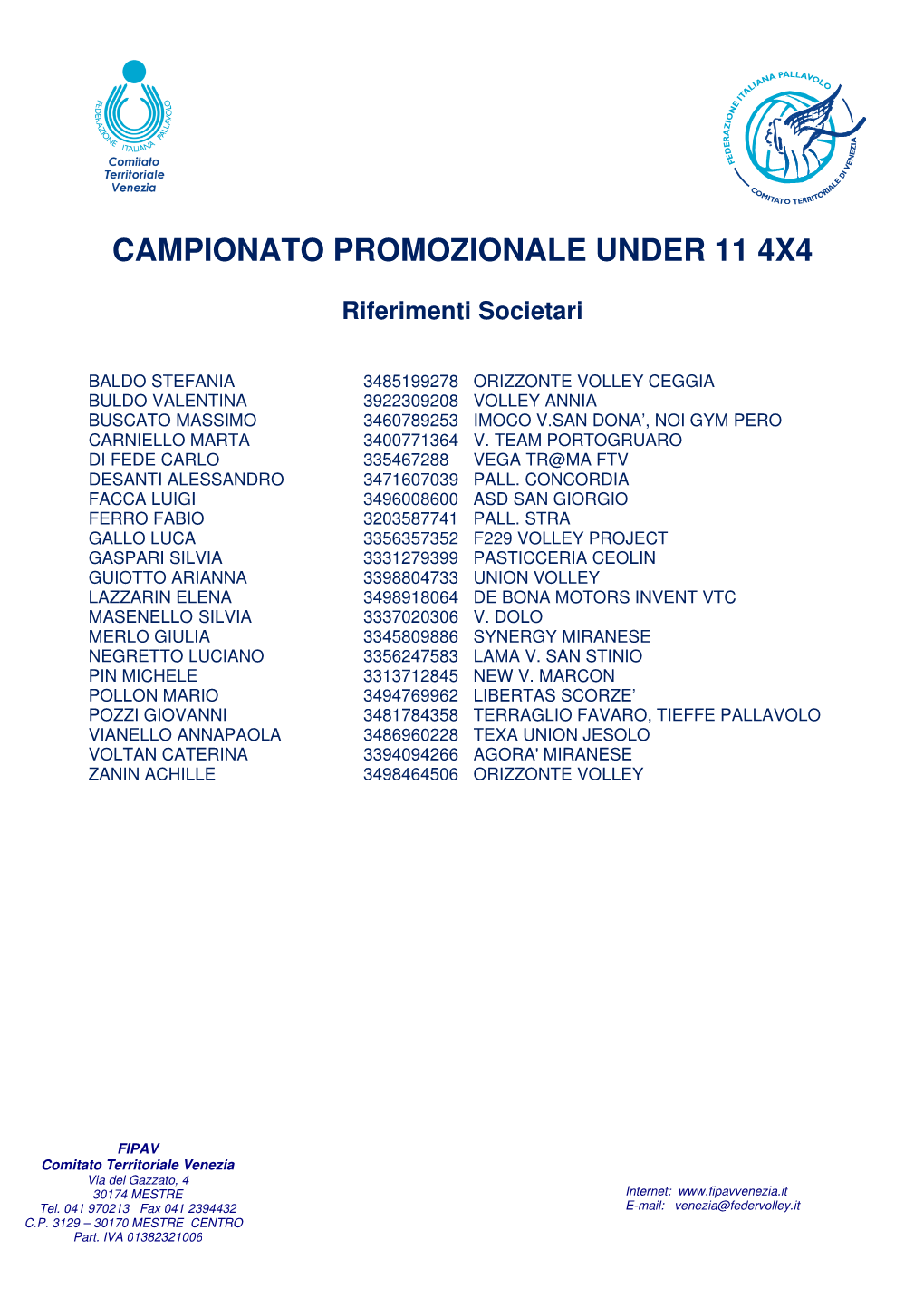 Campionato Promozionale Under 11 4X4