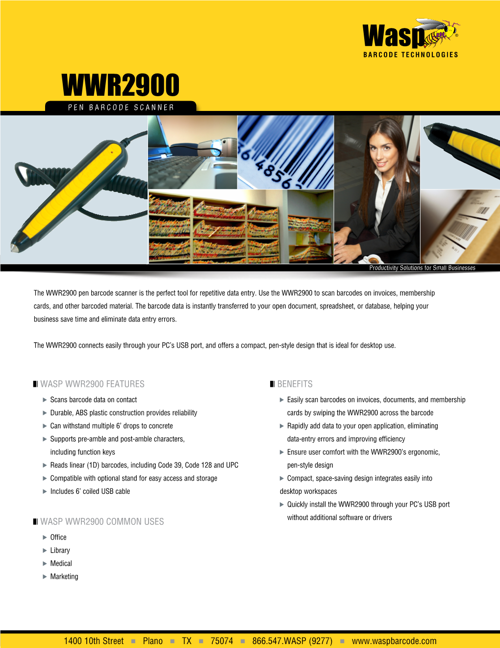 Wwr2900 Pen Barcode Scanner