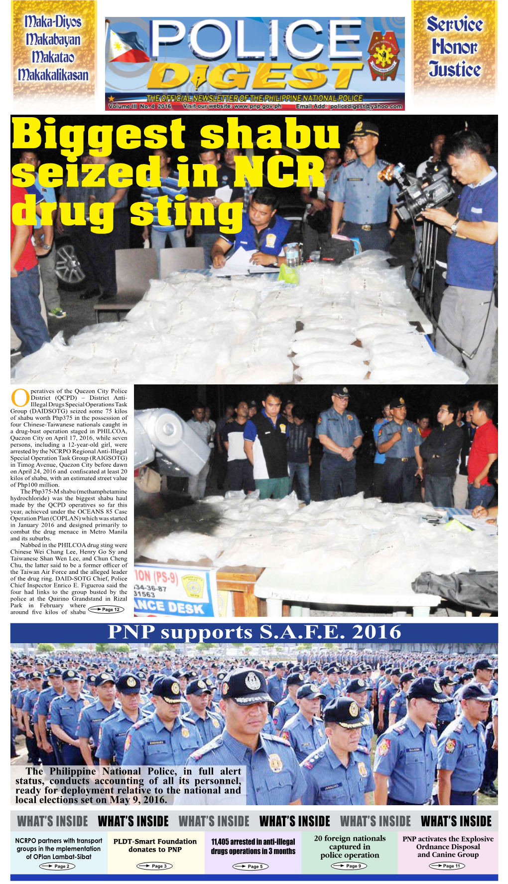 PNP Supports S.A.F.E. 2016