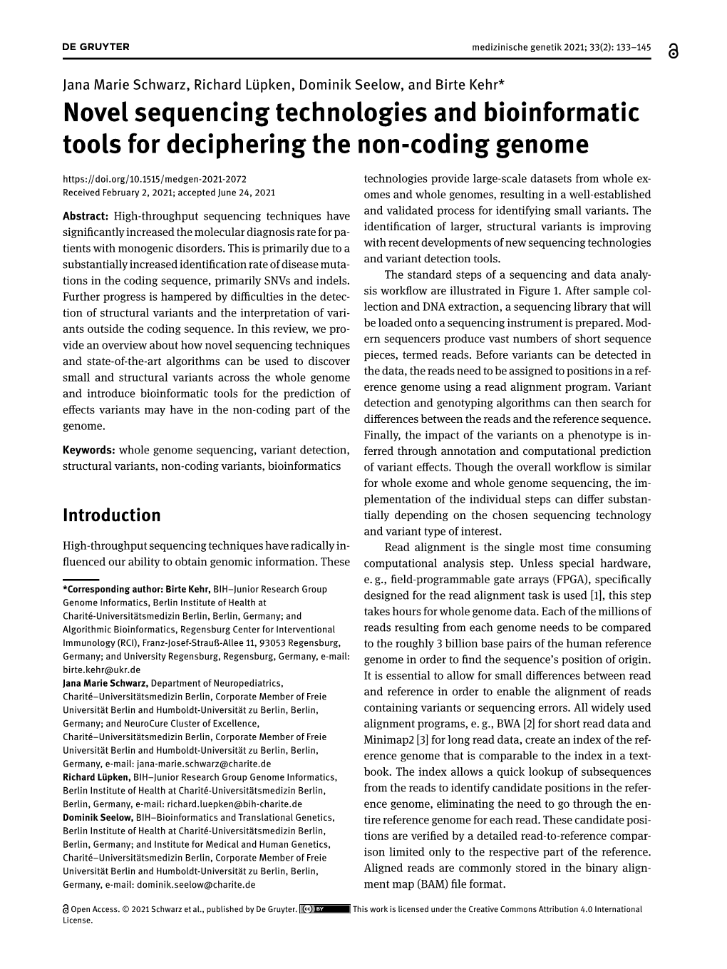 Novel Sequencing Technologies and Bioinformatic Tools for Deciphering the Non-Coding Genome