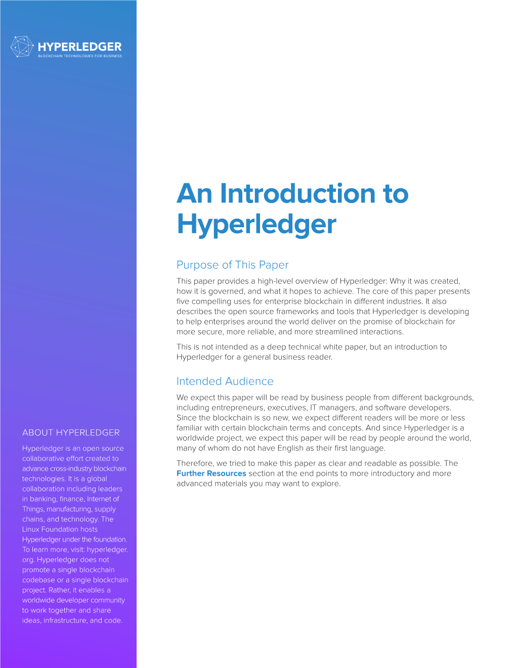 An Introduction to Hyperledger