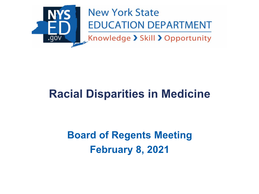 Racial Disparities in Medicine Panelists