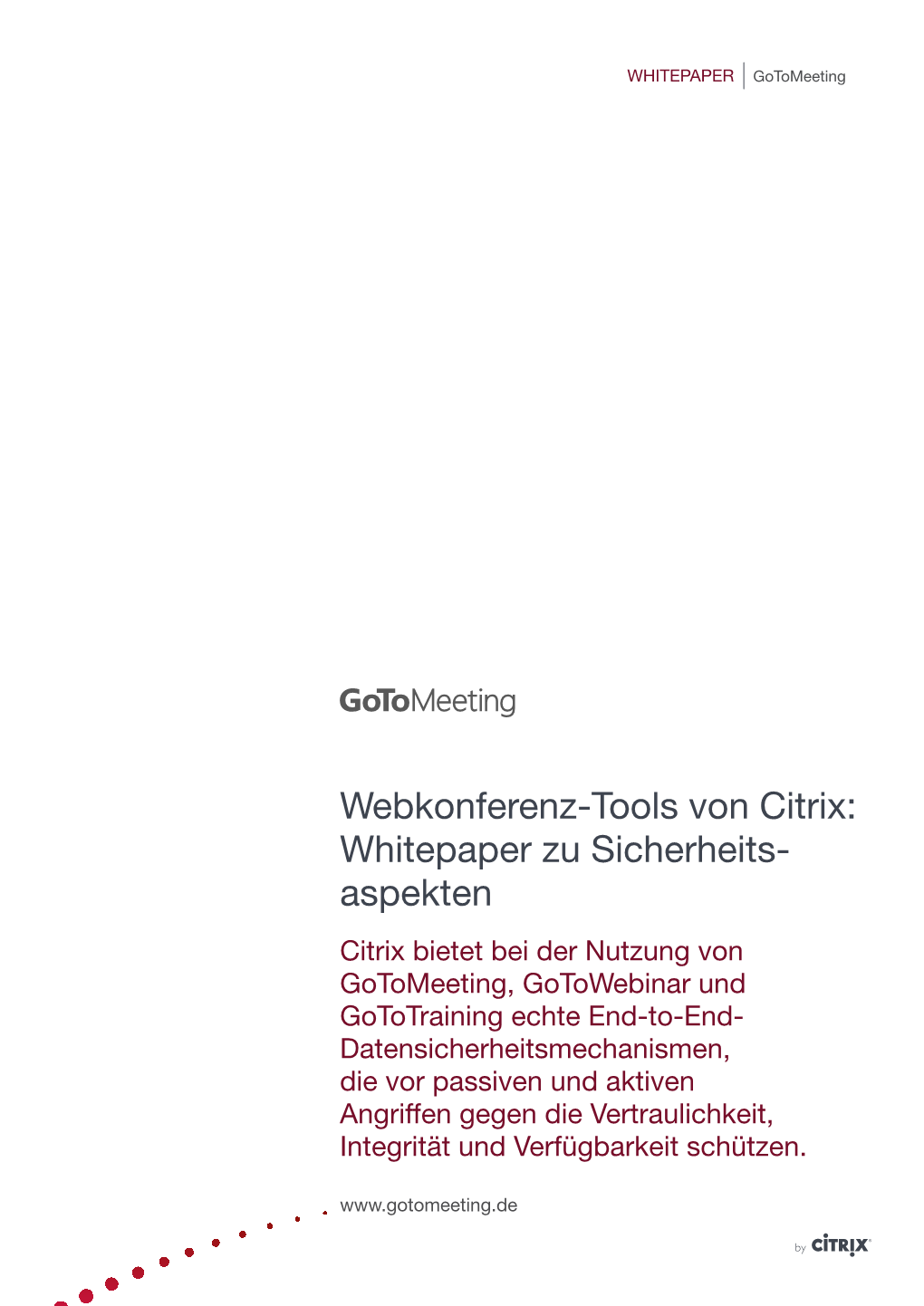 Webkonferenz-Tools Von Citrix: Whitepaper Zu Sicherheits- Aspekten