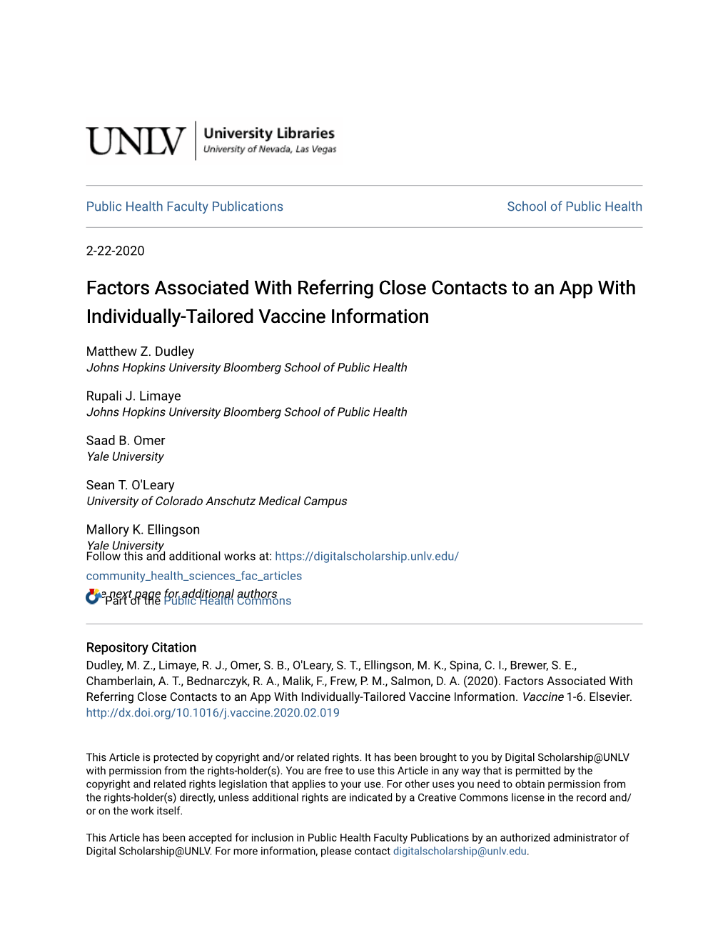 Factors Associated with Referring Close Contacts to an App with Individually-Tailored Vaccine Information