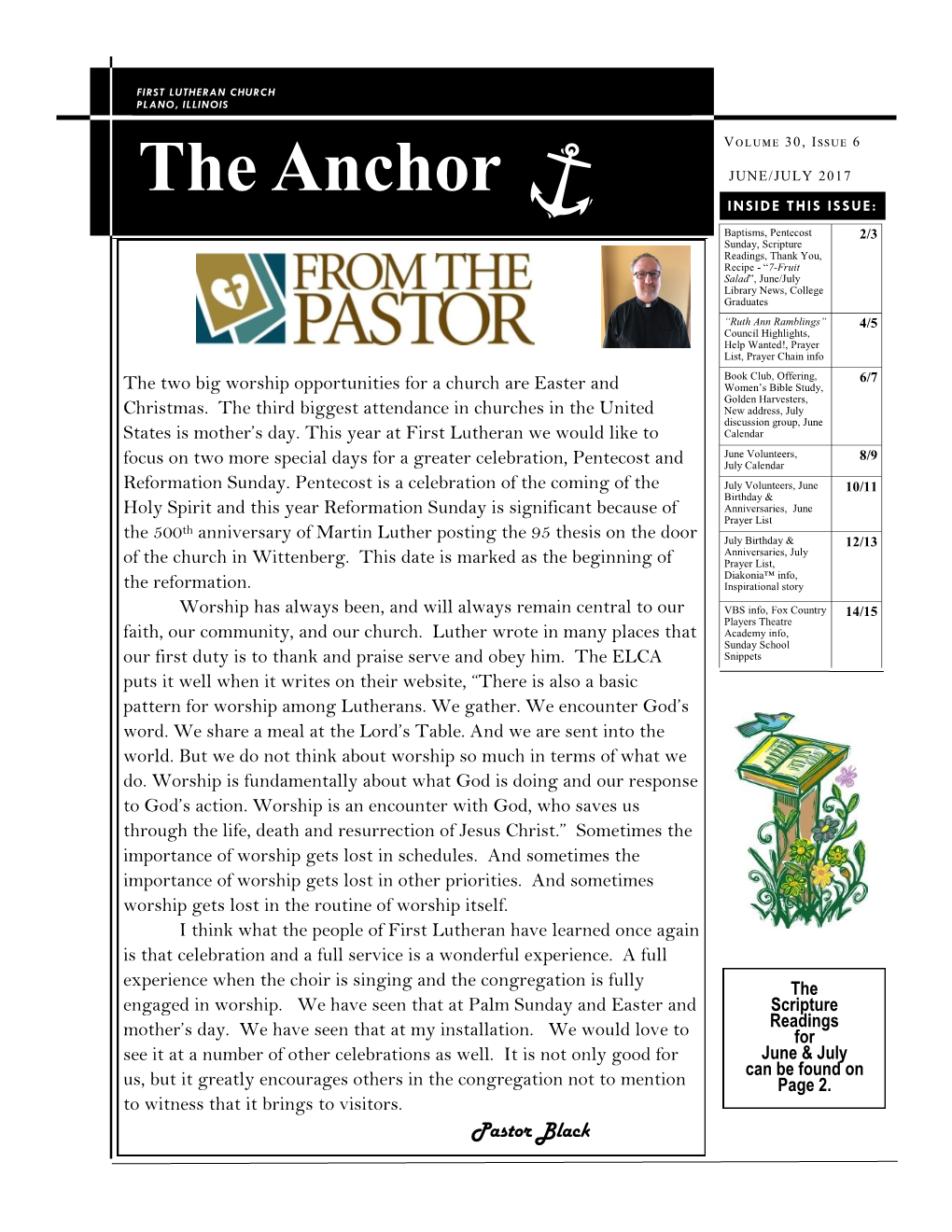 The Anchor JUNE/JULY 2017 INSIDE THIS ISSUE