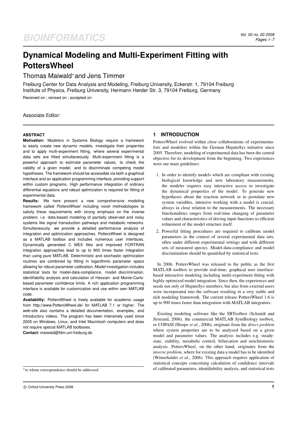 BIOINFORMATICS Pages 1–7